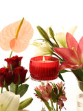 In Bloom Candle - Deep Red