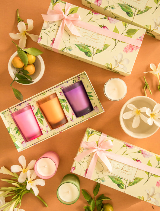 Spring Summer Candle Trio - Hyacinth, Orange Flower, Sweet Pea