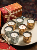 Silver & Gold Sparkle Candles